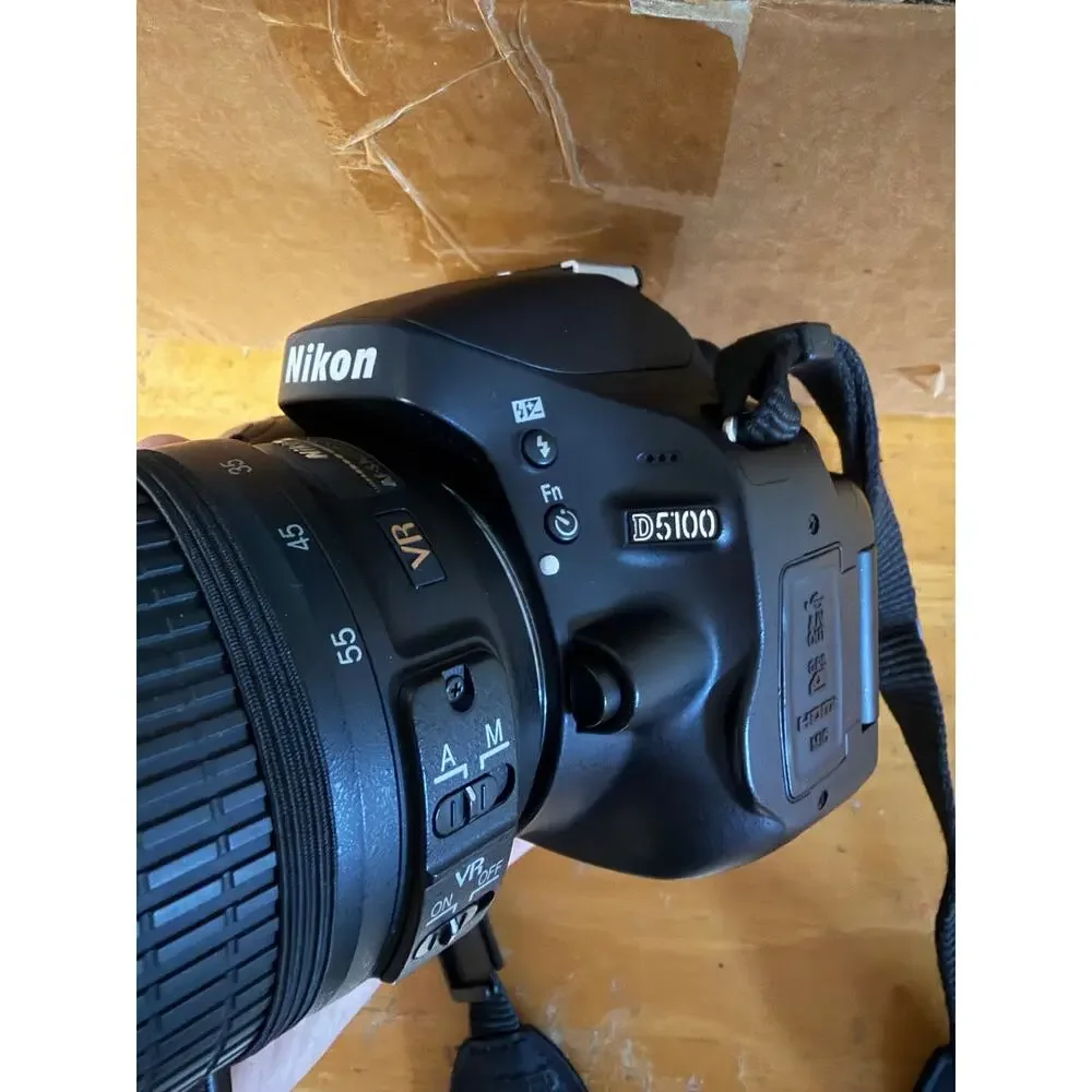 Nikon D5100 DSLR + 18-55mm VR Lens Kit, Case & Extra Batteries